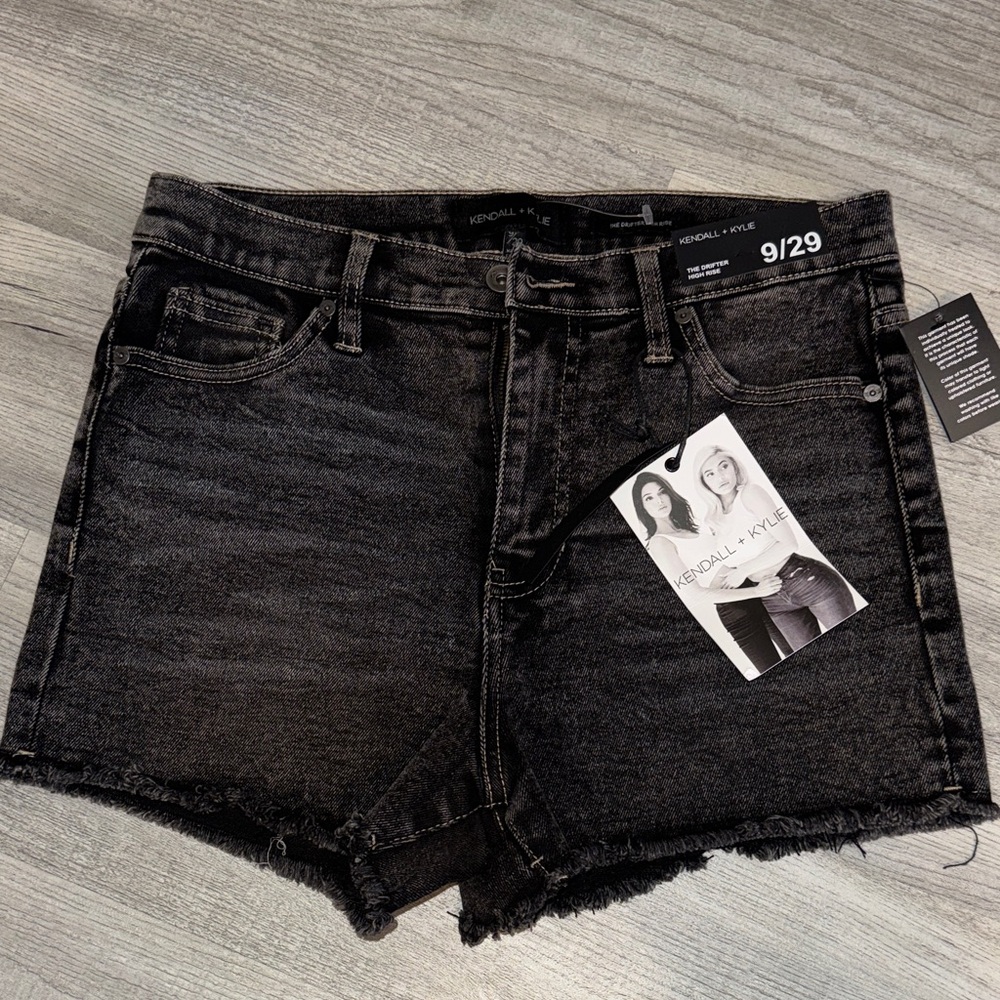 Kendall & Kylie Charcoal Denim Shorts